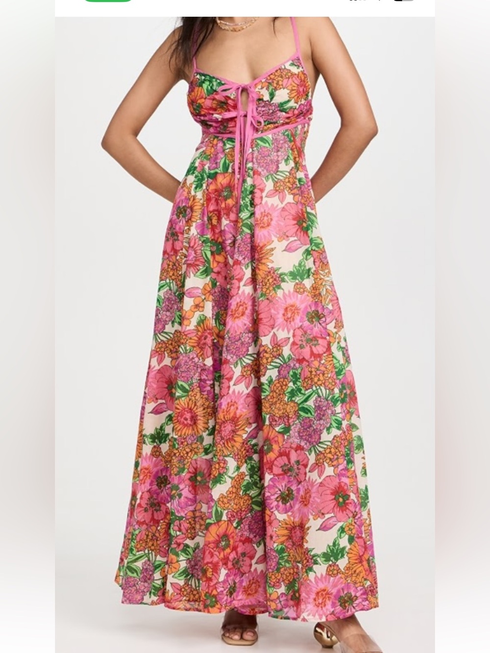 Free People Dream Weaver Cotton Maxi Sundress L